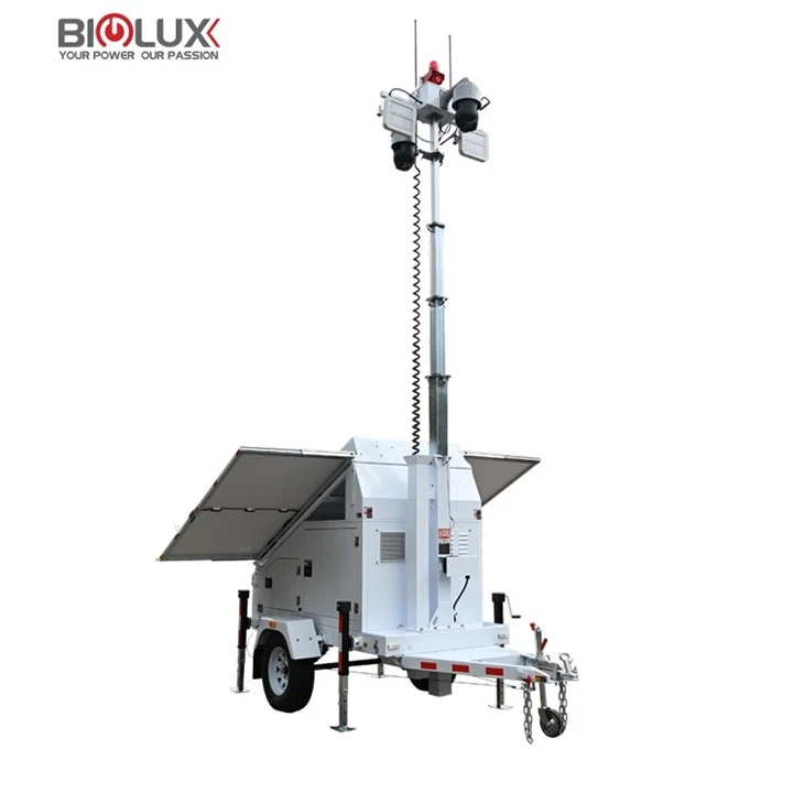 Gasoline Solar Hybrid Surveillance Trailer